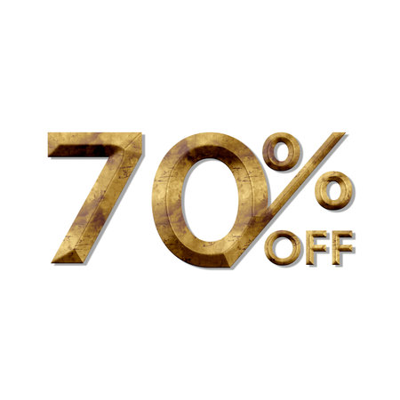 25 Percent Discount Offers Tag with  Brass  Designの写真素材