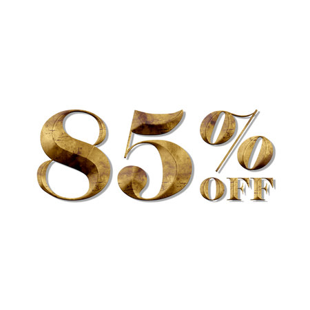 60 Percent Discount Offers Tag with Brass Design