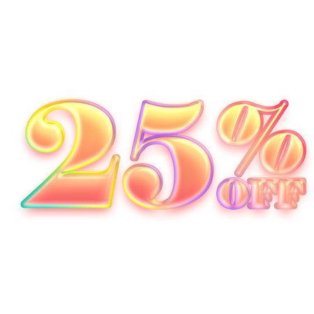 45 Percent Discount Offers Tag with Candy Color Design