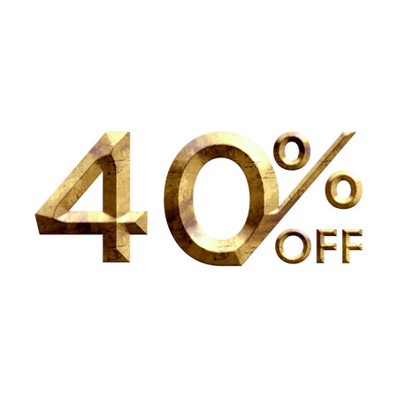 15 Percent Discount Offers Tag with Old Golden  Design