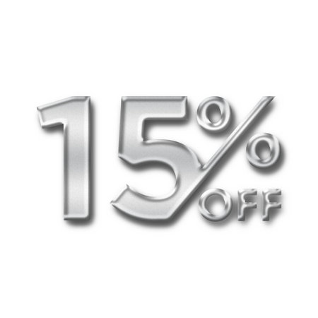 10 Percent Discount Offers Tag with Stainless Steel  Design