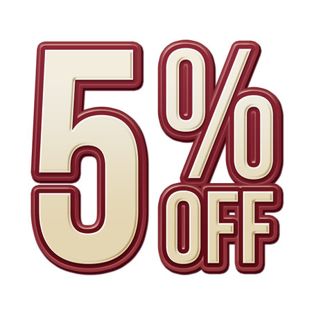 65 Percent Discount Offers Tag with Dairy chocolate Design