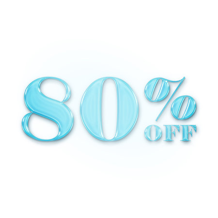 55 Percent Discount Offers Tag with Crystal Shiny Design