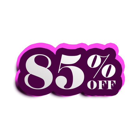 60 Percent Discount Offers Tag with Bold Pink Design