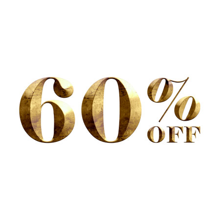 50 Percent Discount Offers Tag with Old Golden  Designの写真素材