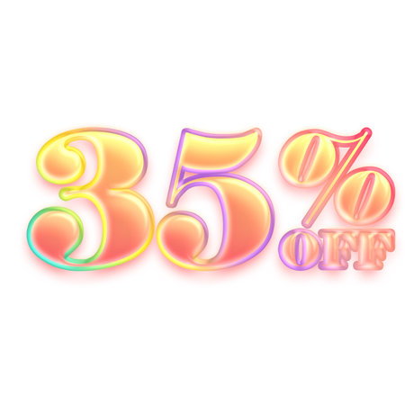 45 Percent Discount Offers Tag with Candy Color Design