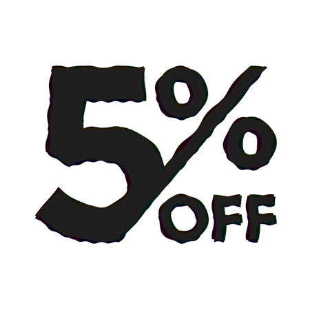 10 Percent Discount Offers Tag with Soul  Design