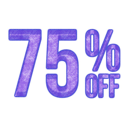 75 Percent Discount Offers Tag with Chalk Style Design
