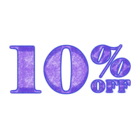 10 Percent Discount Offers Tag with Chalk Style Design