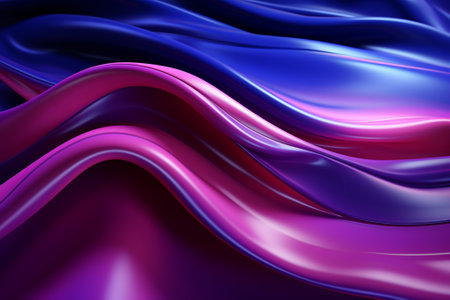 abstract background with smooth lines in purple and blue colors, 3d renderの素材