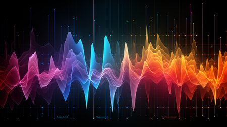 Abstract background with sound wave.の素材