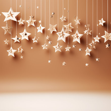 Christmas background with stars and place for your text.の素材
