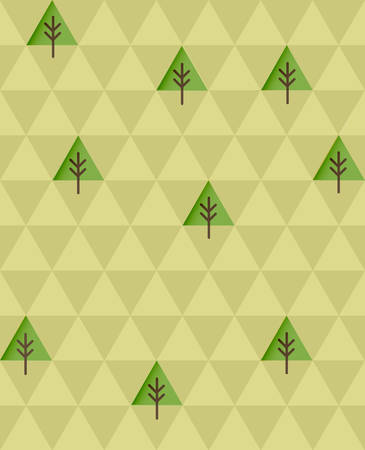 Vector Winter Abstract Background with Pine Treeのイラスト素材