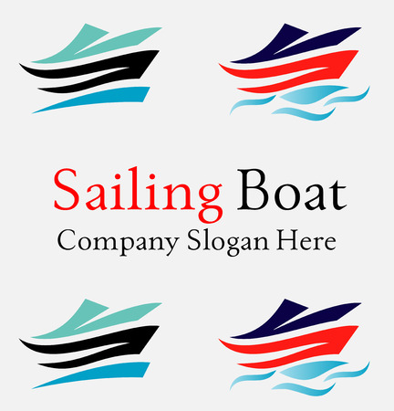 Sailing ship in the ocean icon formatのイラスト素材