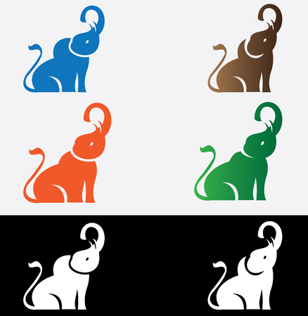 Elephant symbol - vector illustrationのイラスト素材