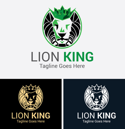 Lion shield logo vector design template,のイラスト素材