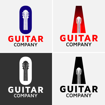 Alphabet Guitar Logoのイラスト素材