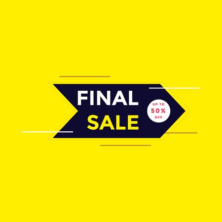 Final sale banner, special offer up to 50% off. Vector illustrationのイラスト素材