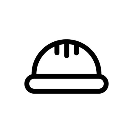 construction helmet outline icon. Element of construction icon for mobile concept and web apps. Thin line construction helmet and glasses outline icon can used for web on white backgroundのイラスト素材