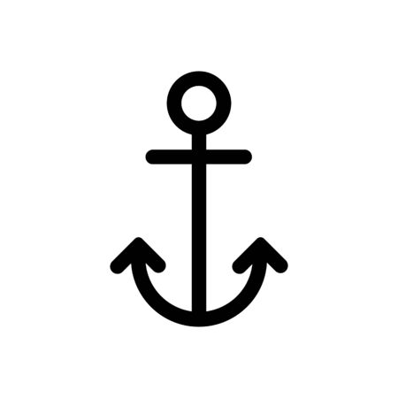 Anchor vector icon logo boat pirate helm Nautical maritime illustration symbol simple graphicのイラスト素材