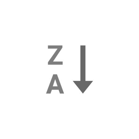Sort / organize by alphabetical order list line art vector icon for apps and websitesのイラスト素材