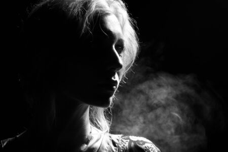 Portrait of a beautiful woman.の写真素材