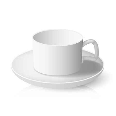 picture of empty tea cup, vector eps 10 illustrationのイラスト素材