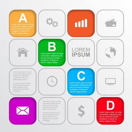 abstract infographic template, can be used for workflow layout, diagram, number options, web design, business presentation and report のイラスト素材