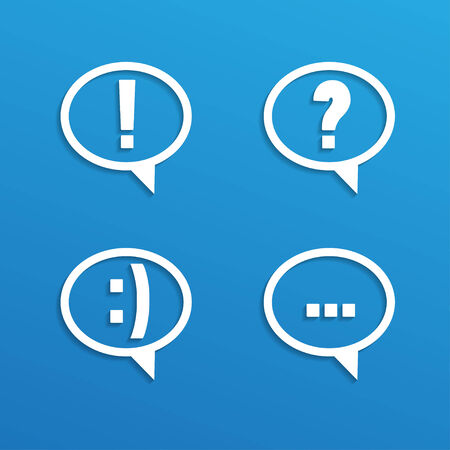 set of speech bubbles icons, vector eps 10 illustrationのイラスト素材
