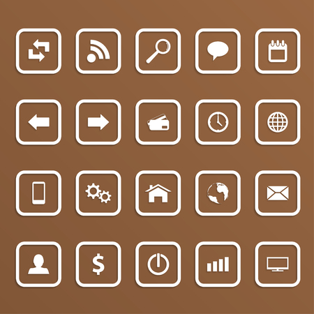 set of web icons, vector eps 10 illustrationのイラスト素材