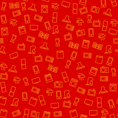 abstract background with household appliances iconsのイラスト素材