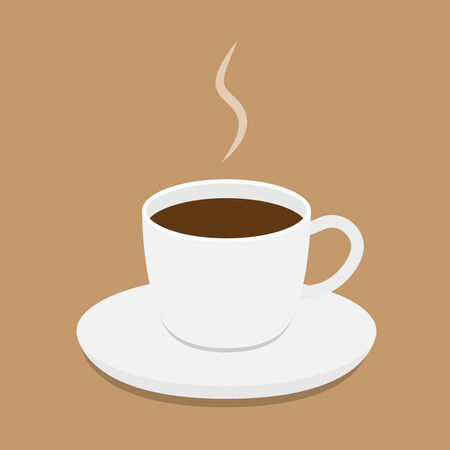 picture of a full coffee cup, flat style iconのイラスト素材