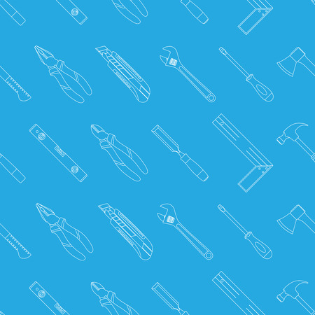 background with set of tools icons, seamless paternのイラスト素材