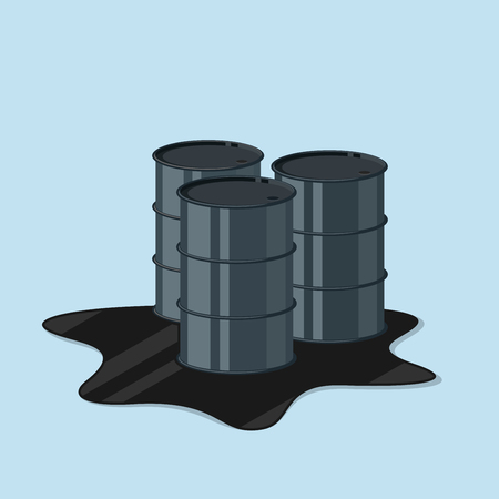 picture of thre oil canister, flat style illustrationのイラスト素材
