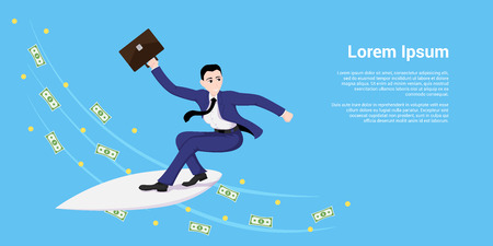 surfing business manのイラスト素材