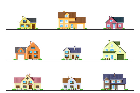 Set of housesのイラスト素材