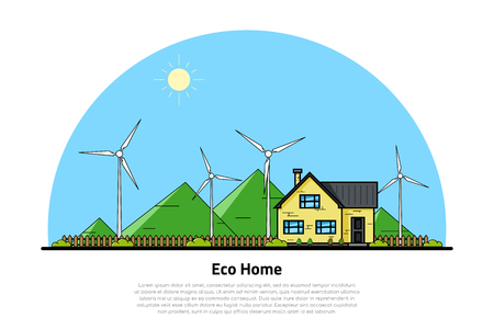 eco home concept bannerのイラスト素材
