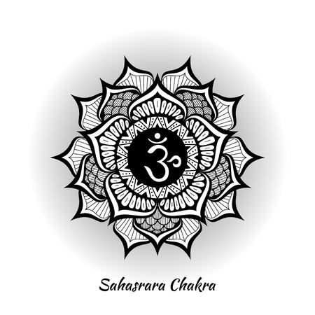 Sahasrara chakra designのイラスト素材