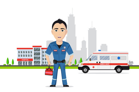 Picture of a paramedicのイラスト素材