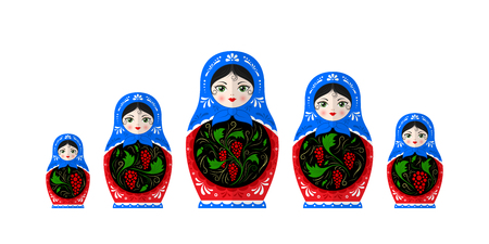 Russian dolls illustrationのイラスト素材