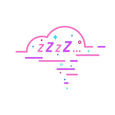 Sleep comic bubble zzz.  Sleeping bubble icon designのイラスト素材