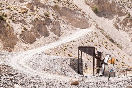 Picture of simple stone crushing equipment, quarry mining machinery.の写真素材
