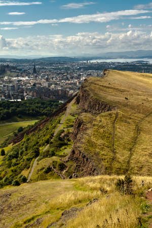The majestic hill overlooking the city - great for a hikeの写真素材