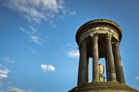 Greek columns monument on bluesky backgroundの写真素材