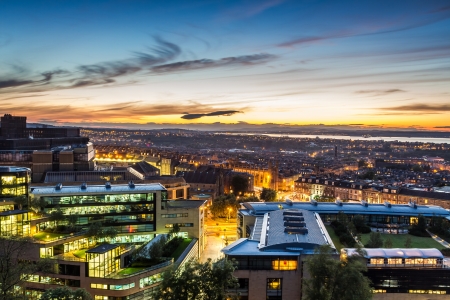 Sunset views over Edinburghの写真素材