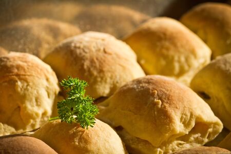 Homemade small pie ready to eatの写真素材