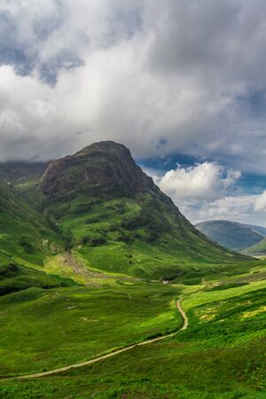 Footpath in the Scotland highlands in summerの写真素材