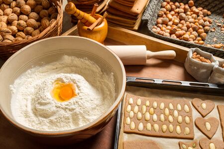 Preparing for Christmas baking gingerbread