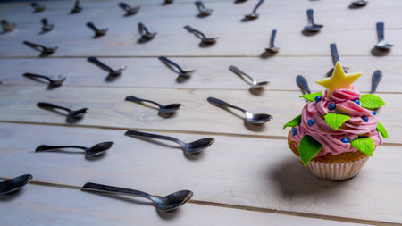 Muffin attacked by spoons