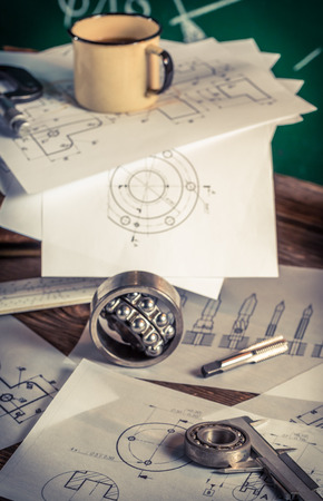 Laboratory of mechanical engineering componentsの写真素材